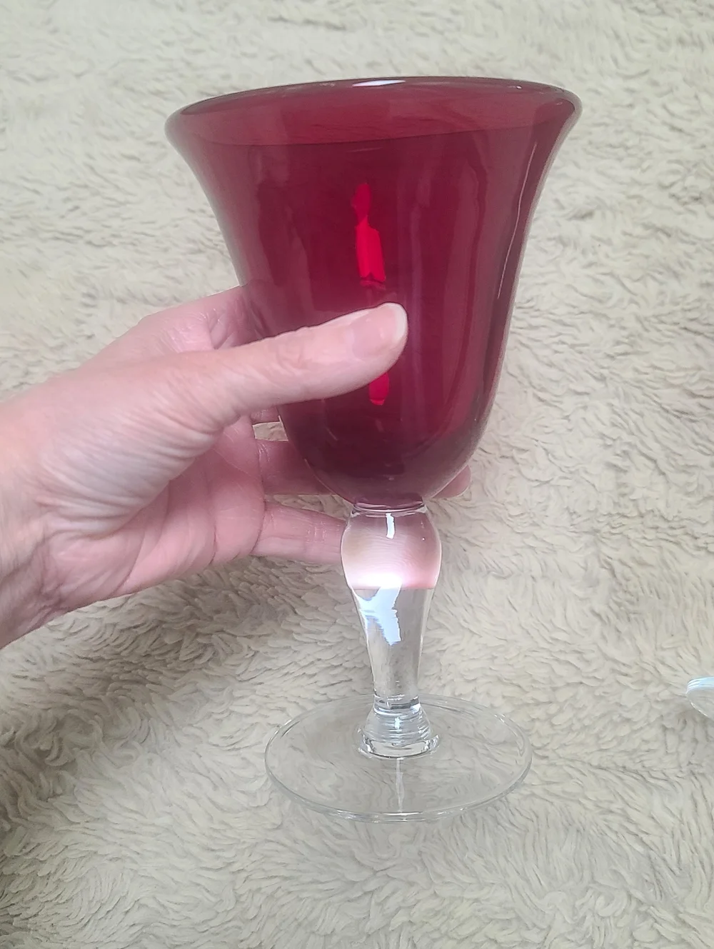 Artland Iris Ruby Water Goblets Set Of 2 - Picture 2 of 5